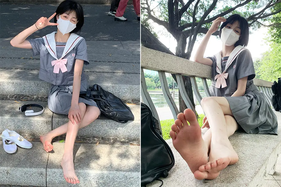 见新摄影 – 灰色JK 深深进入心中