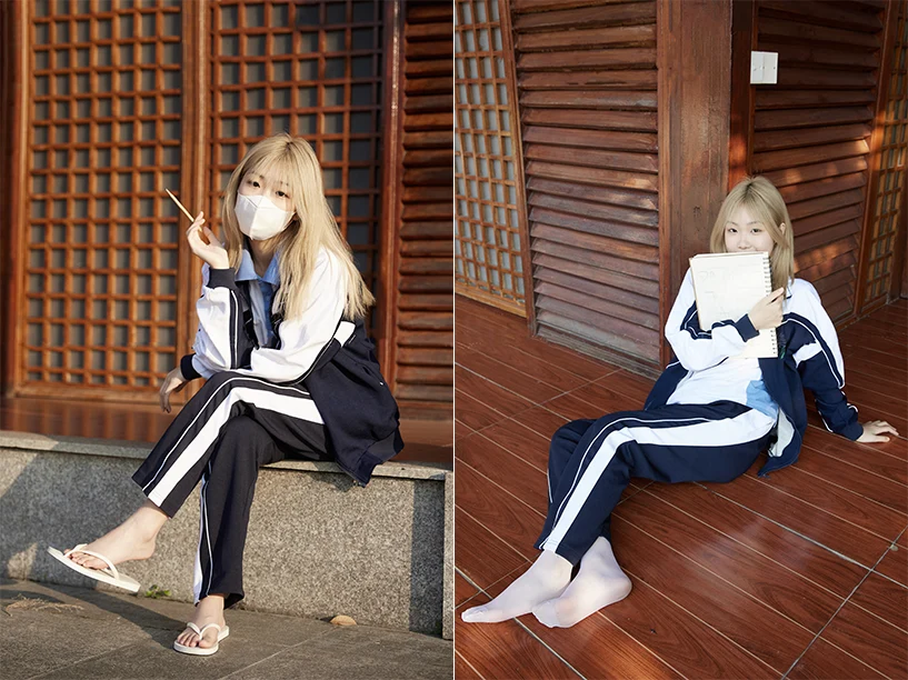 见新摄影 – 黄头发甜美甜美小姐姐