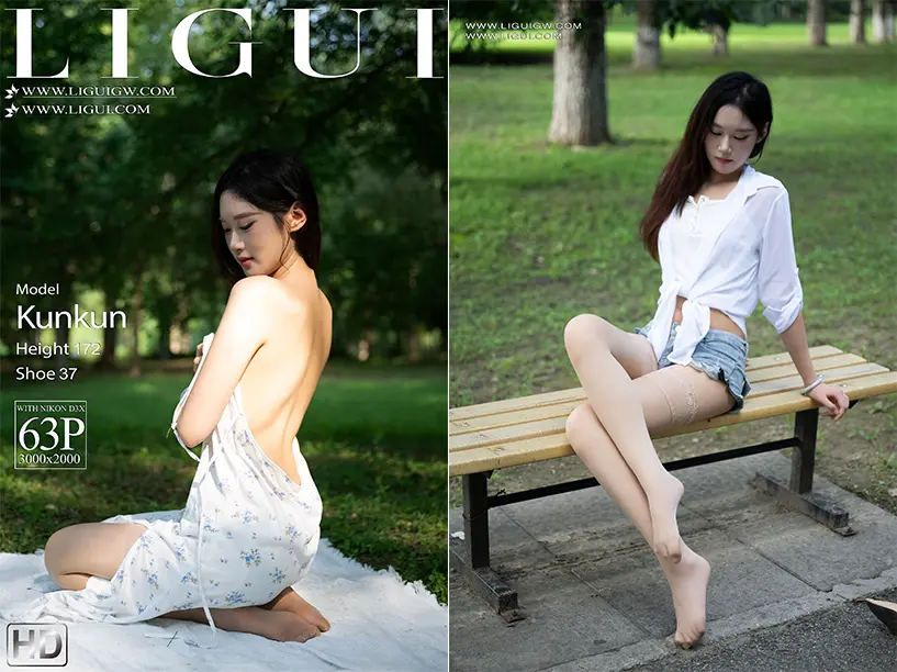 [Ligui丽柜] 2025.11.14 白纱透肤林中漫游 昆昆 [64P]