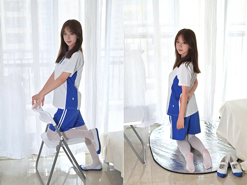 凝思摄影 No.026 铃铃-校服、连裤白丝、室内鞋