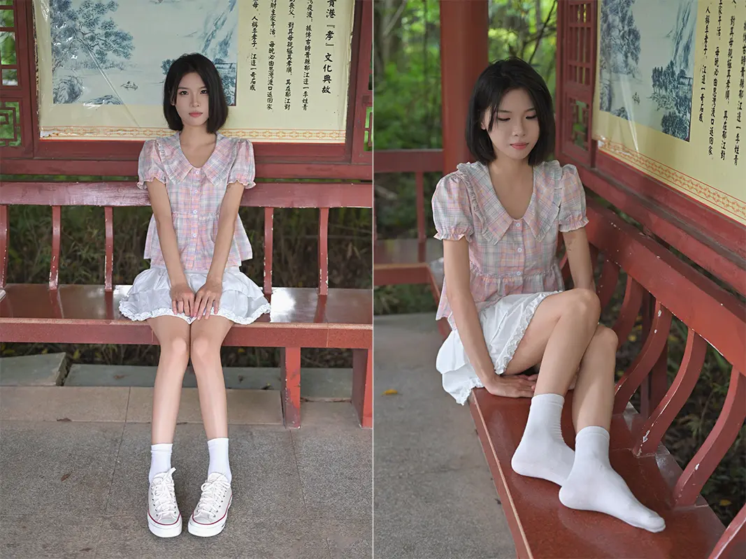 凝思摄影 No.037 小睿-短裙、短白袜、平底鞋